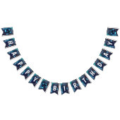 ダークブルーネオンアクソロトル水中競技誕生日 バンティングフラッグ (全)