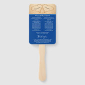 ダークブルーハートビーチウェディング式プログラム ハンドファン (裏面)