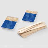 ダークブルーハートビーチウェディング式プログラム ハンドファン (組立なし)