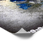 ダークブルーバラビクトリアンエフェメグランジラ ポスター (角)