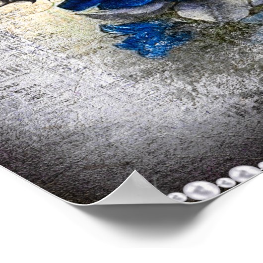 ダークブルーバラビクトリアンエフェメグランジラ ポスター (角)