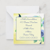 ダークブルーバラフローラ ノートカード (裏面)