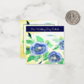 ダークブルーバラフローラ ノートカード (正面/裏面インサイチュ)