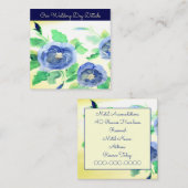 ダークブルーバラフローラ ノートカード (正面/裏面)