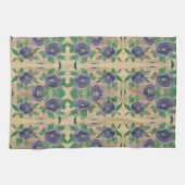 ダークブルーバラ キッチンタオル (横)