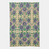 ダークブルーバラ キッチンタオル (縦)