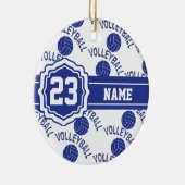 ダークブルーバレーボール セラミックオーナメント (右)