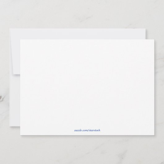 ダークブルーバードケージダマスク招待状 招待状 (裏面)