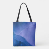 ダークブルーパープルアイス抽象芸術アート写真 トートバッグ (裏面)