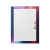 ダークブルーパープル抽象芸術イニシャルノート ノートパッド (回転)