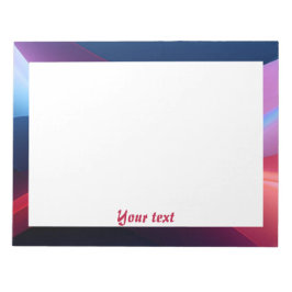 ダークブルーパープル抽象芸術イニシャルノート ノートパッド