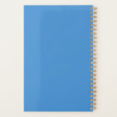 ダークブルーパープル抽象芸術スクールイニシャル プランナー手帳 (裏面)