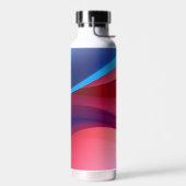 ダークブルーパープル抽象芸術学校 ウォーターボトル (左面)