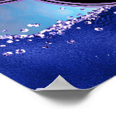 ダークブルーパープル海アガートSweet sixteenへようこそ ポスター (角)