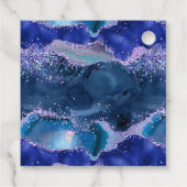 ダークブルーパープル海アゲート誕生日サンキュー フェイバータグ (裏面)