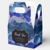 ダークブルーパープル海アゲート誕生日サンキュー フェイバーボックス (オープン)