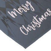 ダークブルーピンクきらめくマンダラ ショートテーブルランナー (コーナー)