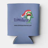 ダークブルーフィッシュマスチャーターズクーラーボックス 缶クーラー (正面)