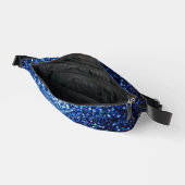 ダークブルーフェイクグリッターのキラキラ ファニーパック (見開き)