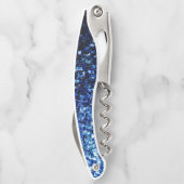 ダークブルーフェイクグリッタースパークルズモノグラム ソムリエナイフ (裏面)