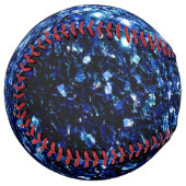 ダークブルーフェイクグリッタースパークルモノグラム名 ソフトボール (正面左)