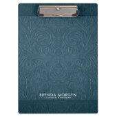 ダークブルーフェイクスエードレザー クリップボード (正面)