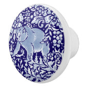 ダークブルーフォレストベアーウッドランドアニマルフローラ セラミックノブ (右)