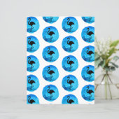 ダークブルーフラミンゴパターンスクラップブック紙 (スタンド正面)