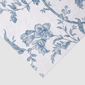 ダークブルーフローラつる植物ヴィンテージ植物分離 薄葉紙 (詳細)