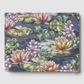 ダークブルーフローラウォーターリリーガーデン葬式 ゲストブック (裏面)