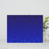 ダークブルーフローラ多肉模様メタリック (スタンド正面)