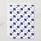 ダークブルーブラウンヘアプリンセスSweet sixteen 招待状 (裏面)