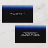 ダークブルーブラックトレンディープレーンクリーン 名刺 (正面/裏面)