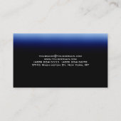 ダークブルーブラックトレンディープレーンクリーン 名刺 (裏面)
