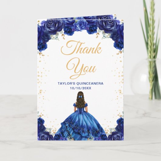 ダークブループリンセスフローラキンセアニラ サンキューカード (正面)