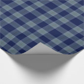 ダークブループレイドラッピング紙 ラッピングペーパー (角)