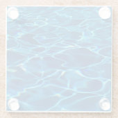 ダークブループールウォーター ガラスコースター (裏面)