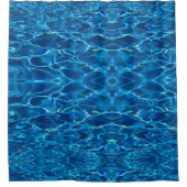 ダークブループールウォーター シャワーカーテン (正面)