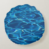 ダークブループールウォーター ラウンドクッション (裏面)
