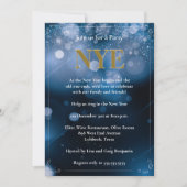 ダークブルーボヘックライトニューイブパーティー 招待状 (正面)