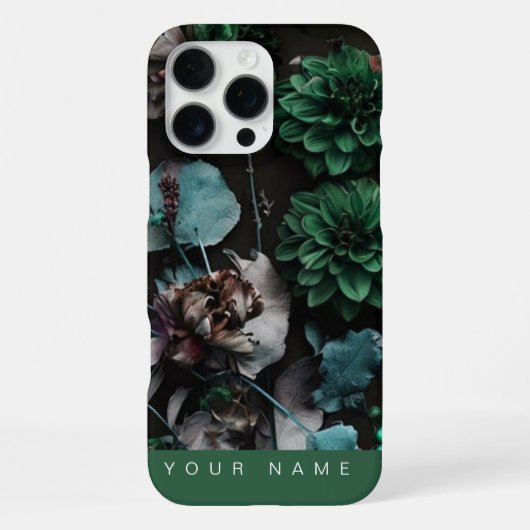 ダークブルームダークグリーン iPhoneケース (裏面)
