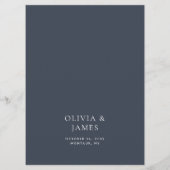 ダークブルームーディボタニカルオーバーレイ結婚ズ メニュー (裏面)