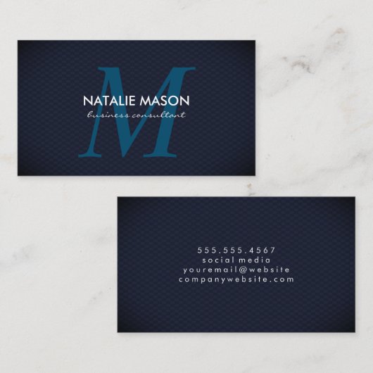 ダークブルーメッシュ 名刺 (正面/裏面)