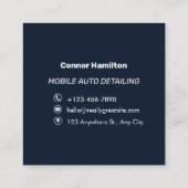 ダークブルーモダンの名刺 スクエア名刺 (裏面)