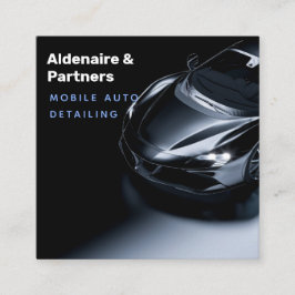 ダークブルーモダンの名刺 スクエア名刺