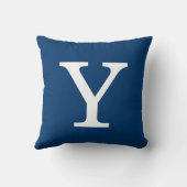 ダークブルーモノグラム クッション (裏面)