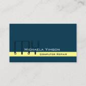 ダークブルーライトイエロー、イニシャルプロフェッショナル 名刺 (正面)