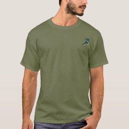 ダークブルーランナーとイエロートライアングル Tシャツ