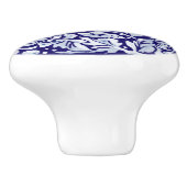 ダークブルーリスのウッドランドアニマルフローラコバルト セラミックノブ (側面)