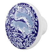 ダークブルーリスのウッドランドアニマルフローラコバルト セラミックノブ (右)